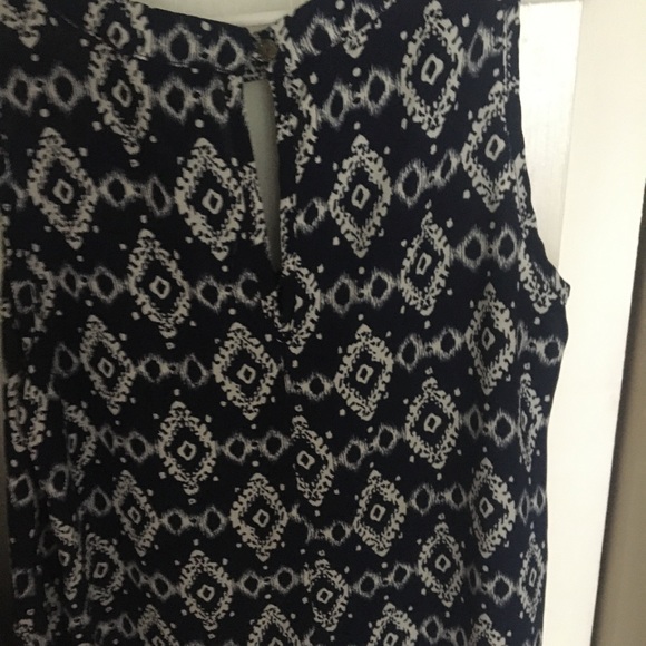 Navy and white ikat blouse - Picture 2 of 4